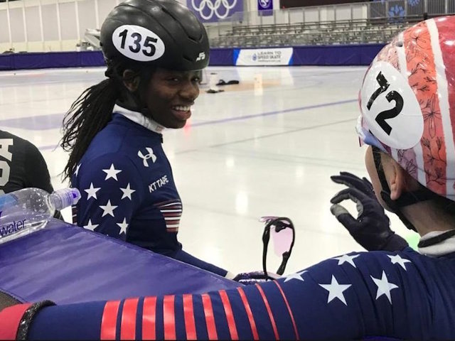 Olympic speed skater Maame Biney wants to win gold. She's already won hearts