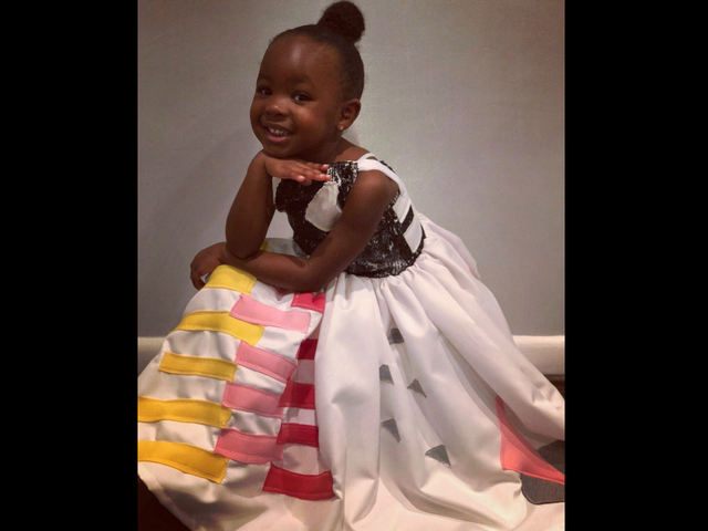 The little girl awestruck by Michelle Obama's portrait went as her for Halloween